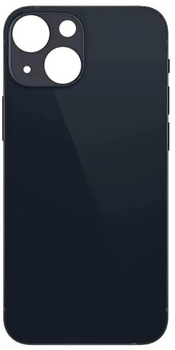 ELLENNE Carcasa Trasera Marco Compatible con iPhone 13 – Back Cover Cristal Negro, Blanco, Rojo, Rosa (Negro/Negro)