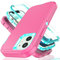 YmhxcY for iPhone 13 mini Case iPhone 12 mini Case 5.4-Inch with Explosion-Proof Screen Protector,3 in 1 Shockproof TPU Hard PC Bumper Drop-Proof Shell for iPhone 13 mini/iPhone 12 mini-Red/Blue