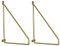 Guoyoocc 2 pièces Étagères murales en métal,Tablettes flottantes Étagère Suspendue Décorative Équerre De Fixation Triangulaire ，Fer Forgé ， (Or,Blanc,Noir)