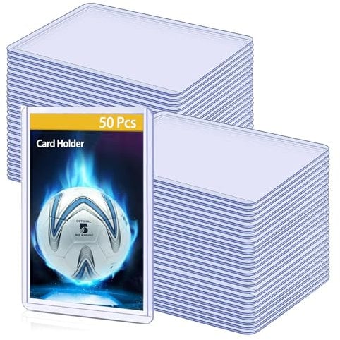 Top loaders Hard Card Sleeves, 35PT Hard Plastic Trading Card Protectors, 3 x 4 Baseball Card Protector, Topload Card Holder Case for Football Card, Sports Cards, MTG, Yugioh(50)