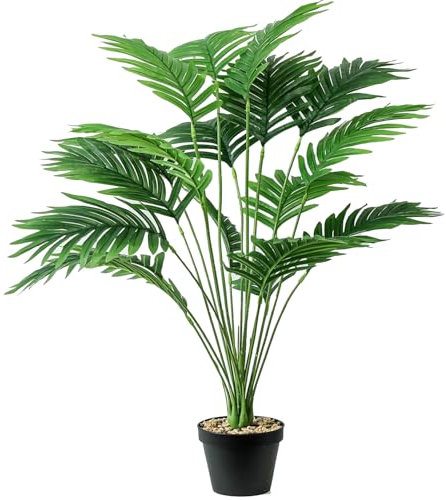 YJWZ Planta Artificial Grande 84 cm Planta Artificial Decorativa para Exterior Interior Planta Palmera Alta Plástica con Maceta para Decoración Hogar Sala de Estar Oficina Balcón