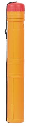 TOUROCMONT Transportrolle Posterrolle Köcher für Bilder Poster und Skizzen - Länge und Tragegurt verstellbar 43.5 bis 80cm, Φ 6.5cm(Orange)