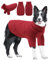 EMUST Hundepullover mit Ärmeln, weicher Rollkragen für Herbst und Winter, Rot, Größe 3XL
