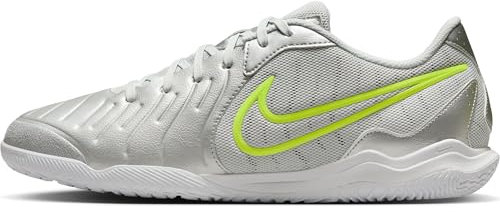 Nike Herren Legend 10 Academy IC Futsal-Schuh, Metallic Silver/White-Volt, 42.5 EU