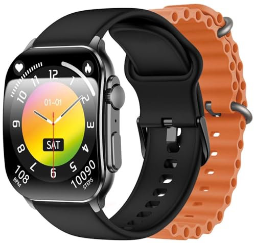 Smarty 2.0 SW080A SW080 Uhr - Smartwatch - Schwarz - Wasserfest (3 ATM) - 46 mm - Silikonarmband - 3 Jahre Garantie