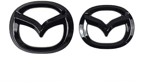DLLHL Auto Emblem für Mazda MX-5 NC,Metall Logo Aufkleber Autoaufkleber Badge Wappen Zeichen Selbstklebende Dekoration Aufkleber Car Styling Zubehör,Black