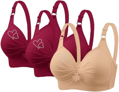 TURWXGSO Womens Bras No Underwire Sale Promotion Clearance Everyday Bra Non Wired Adjustable Breast-Pumps Holding and Nursing Bra Seamless Bras with Soft Support Non Wired Bras for Women