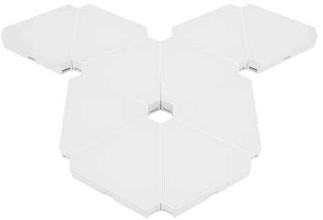 Fockety 10 Stück Dreieck-Lichtpaneele, DIY Dreieck-LED-Wandleuchten RGB-Gaming-Leuchten mit App und Fernbedienung, 8 Musiksynchronisationsmodi Smart Home-Lichtpaneele für Gaming-Zimmer