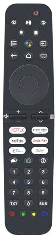 AULCMEET Telecomando di Ricambio Vocale Compatibile con Grundig 4K OLED Smart TV 65 VOE 84 Q 75 VOE 84 Q TV 75 pollici (189 cm) TV QLED, VPI 1800, 43 VOE 84 Q