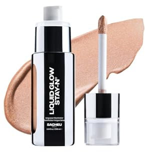 Sacheu Liquid Glow STAY-N Liquid Highlighter & Illuminator Makeup — 30ml Long Lasting Luminous Glow Lightweight Dewy Finish, Glow Getter