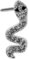 Ipetboom Anneau de Nez Acier Inoxydable Forme de Serpent avec Zircon de Piercing Unique pour Nez Stud Confortable Usure pour Style Individuel