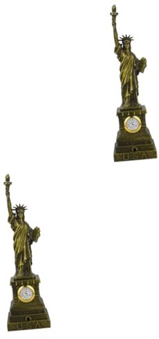 Cabilock 2 Stück Freiheitsstatue Metallfigur Schreibtischdekoration aus Eisenlegierung Vielseitig Einsetzbar für Büro und Zuhause Realistische Statue of Liberty mit Feiner Verarbeitung