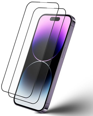 Wonsoso 2 Piezas Protector Pantalla Mate para iPhone 14 Pro Max, Antirreflejos Antihuellas Cristal Vidrio Templado Mate, Dureza 9H Screen Protector, Antiarañazos Pelicula, Fácil de Instalar