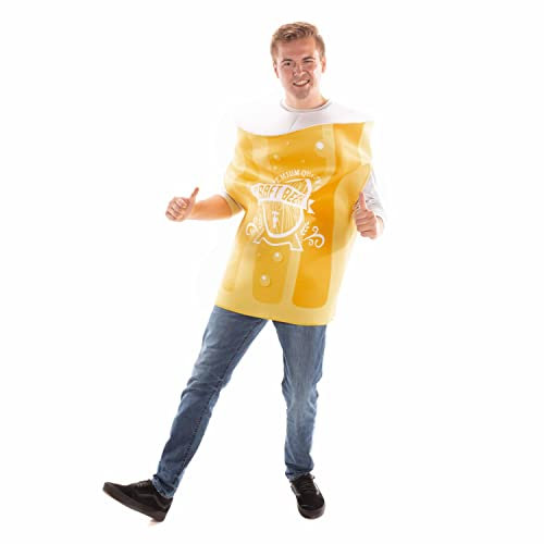 Pint of Beer Halloween Costume - Funny Food Craft Beer Drinking Glass Suit Yellow