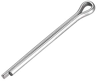 sourcing map 30Stk.Geteilter Splint 4mm x 40 mm 304 Edelstahl 2 Zinken Schlüssel Silber