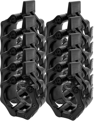 The Pure Blue 5 x Pairs of 30mm Barbell Collar Clamps Weight Clips for Barbells, Dumbbells, Bars. Weightlifting and Strength Training Essential. Gym Accessories and Fitness Equipment.