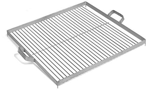 JS Garten Deko Grillrost aus Edelstahl 58x58 cm für Feuerschale Ø 80 cm Rost Grillgitter Grillen CookKing