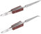 2 Stück Lock Pinzette, fester Schmuck Löten spitze gerade gebogene Spitze DIY Craft Tool Cross Lock Fasergriff Lötpinzette Set