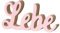 Schriftzug Lebe L20cm Pastell Rosa Holz Tischdeko Deko Aufsteller Buchstaben Wohndeko