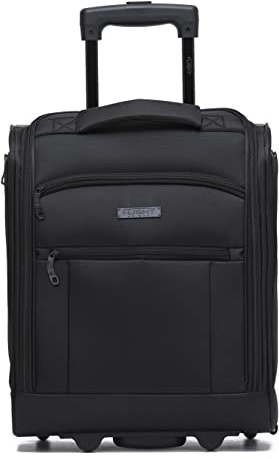 Flight Knight 45x36x20cm easyJet Underseat Carry On Non Priority Approved Handgepack Koffer - 2 Rader - Ultra Lightweight Durable Soft Case Textile Cabin Suitcase