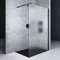 Mai & Mai Paroi de Douche 140x200 Douche à L'italienne Opaque avec Profilé Noir BR2VS Pare-douche en Verre Trempé 10mm Revêtement Nano Easy Clean