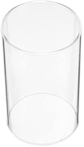 Artibetter Bougeoir Pilier Manchon De Bougeoir: Verre Ouvert sans Fond Cylindrique Abat- en Verre Bougeoir Couvercle De Tube De Cheminée pour Centres De Table 6 * 20Cm Bougeoir Votif