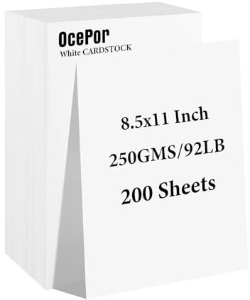 OcePor Pinker Karton, 21,6 x 27,9 cm, Karton, 100 Blatt, 250 g/m², dickes Kartonpapier, schweres Kartonpapier für Drucker, Lebenslauf, Sammelalben, Kunst, Handwerk, Visitenkarten