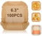 FIOUSY Air Fryer Liners, 6.3 in 100 PCS Square Disposable Paper Liners, Oil-Proof, Water-Proof, Parchment Baking Paper for 3L-5L Air Fryer, Compatible with COSORI, Ninja, Salter, Tower Air Fryer