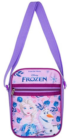 Disney Eiskönigin Handtasche Umhängetasche Elsa Tasche Anna und Elsa länge verstellbar… (Rosa)