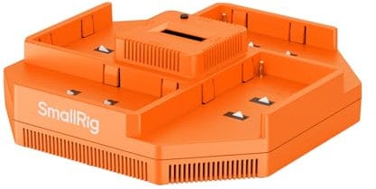 SMALLRIG 4-Channel Camera Battery Charger for Sony NP-F970, with PD100W Fast Charging, OLED Display, Compact for Sony NP-F Battery Charger for Sony NP-F970, NP-F750, NP-F550, NP-F570, Orange - 4837