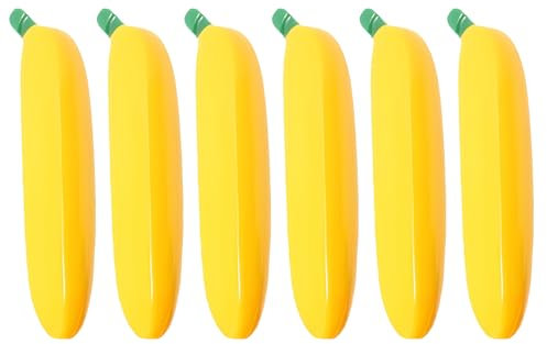 Kreativer Bananen-Kugelschreiber, 1,0 mm, lustiger Stift, schwarze Tinte, Schreibwarenstift, Obststift, glattes Schreiben, für Studenten, 6 Stück