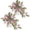 Arborus 2pcs Artificial Plants Indoor 9 Small Fake Tradescantia Zebrina Plant in Glass Vase with Faux Water Silk Artificial Trailing Vine Plants for Home Office Bathroom Kitchen Table Shelf Decor