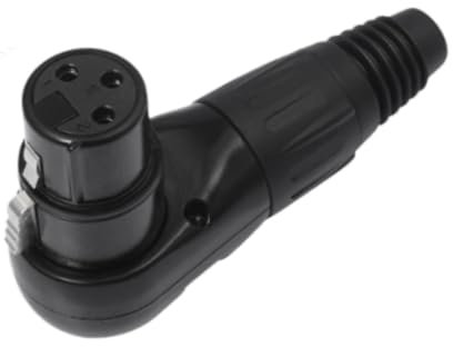 Baoblaze 3Pin XLR Stecker XLR Adapter DIY 3Pin XLR Mic Extender Audio Adapter Audio Stecker Mixer Rechten Winkel XLR stecker, Weiblich