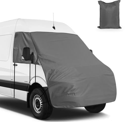Auto Windschutzscheiben Abdeckung Ersatz für Mercedes Sprinter 2006-2018, 420D Oxford Frontscheibe Abdeckung für Wohnmobil, Blockiert UV Strahlen, Wetterfeste Autoabdeckung Deckt Gesamte Motorhaube