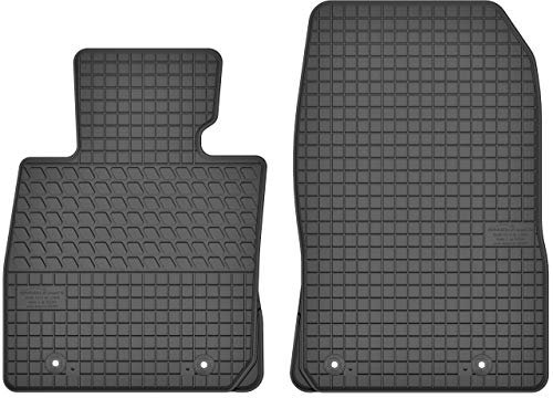 Maßgefertigte Auto Gummimatten, kompatibel mit Mazda 2 III von 2014 bis Jetzt - 2 teilige Gummifußmatten Set, Geruchlos & Abriebfest, Hochwertige Fußmatte Auto Accessoires