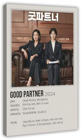 TULAOJI Good Partner Kdrama Leinwand-Poster, Schlafzimmerdekoration, koreanische Serie, Landschaft, Büro, Raumdekoration, Geschenk, 40 x 60 cm, Rahmenstil-19