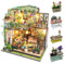 DIY Miniatur-Puppenhaus-Set mit Möbeln und LED, Gartenhaus, Holzpuppenhaus-Set, Mini-Haus-Set, Gartenhaus für Erwachsene zum Bauen