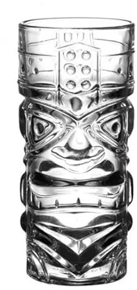 GMGQJST Hawaiian Cup 13,5 unzen Tiki Glas Becher mit großen Augen Geist for Hawaiian Party Halloween Totem Cocktail Toque