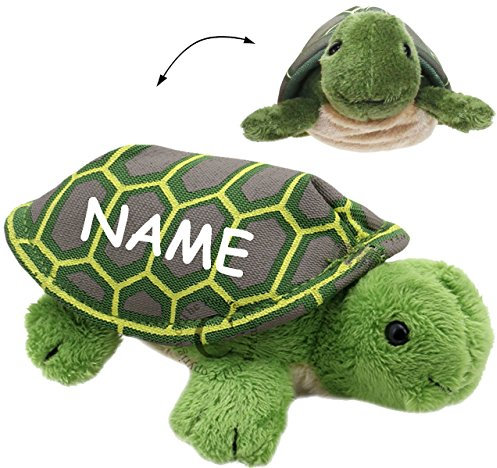 alles-meine.de GmbH Fingerpuppe - lustige Schildkröte - incl. Name - Fingertiere/Fingerspielpuppe - Handpuppe/Handspielpuppe - Plüsch - Schildkröten/Wasserschildkröte -..