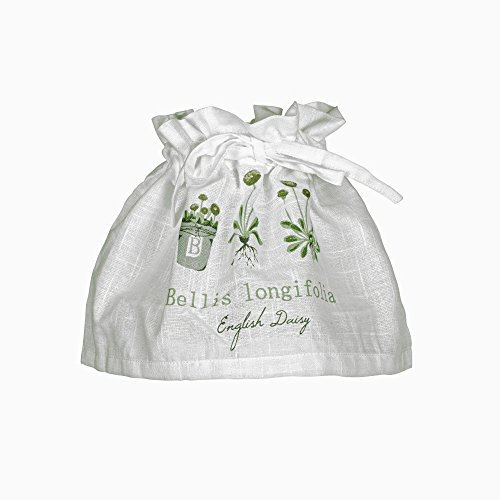 Lampenschirm-Husse mit Gestell 'Bellis' weiß mit Blumenmuster-Aufdruck in grün grau Baumwolle Skandinavisch Landhaus Shabby French Vintage Retro Antik Nostalgie