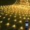 Gresonic Net Fairy Lights Warm White 320LED 2.5x1.8m /8.2x5.9ft 8 Mode Timer Mains Powered IP44 Waterproof Christmas Mesh String Lights Indoor & Outdoor Bushes Decorations (320LED, Warm White 8 Modes)