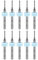sourcing map PCB Forets 1,2mm Tungstène Carbure Rotatif Outil Bijoux CNC Gravure Imprimer Circuit Planche Micro Forets 1/8 Pouce Queue 10Pcs