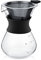 400 ml Cafetera de Vidrio de Goteo Manual con Filtro de Acero Inoxidable, Malla Fina, Marcas Precisas, Adecuado para Cocina, Mesa de Comedor, Fácil de Limpiar