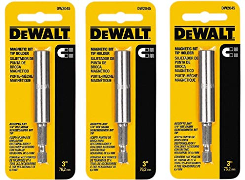 DEWALT DW2045 Professional 3-Inch Magnetic Bit Tip Holder, 3 Pack