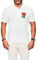 England Rose Polo Shirt for Men Embroidered England Rugby Supporters Rose (White, Medium)
