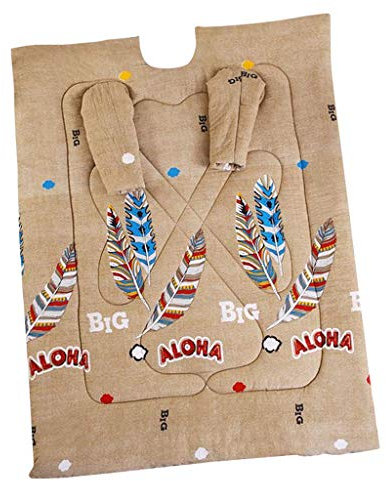 Backbayia Baumwolle Ärmeldecke Winter Warm Sofadecke Bettdecke Steppdecke mit Ärmeln für Bett, Sofa (Braun)