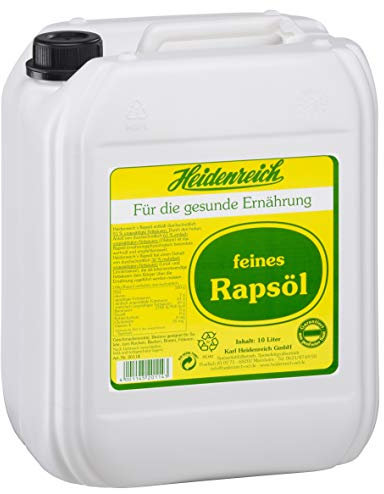 Hochwertiges feines Rapsöl für die gesunde Ernährung, Kanister 10 Liter