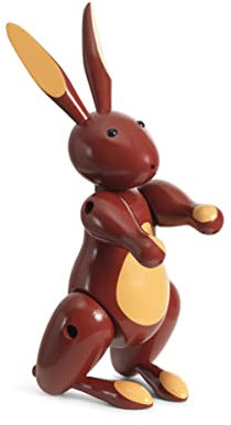 Kay Bojesen Kaninchen Figuren 16 cm Holzfiguren Weihnachtsdekoration, rot