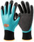 COOLJOB Wasserfeste Winterhandschuhe, doppelt beschichtete Gartenhandschuhe, Kaltwetter-Arbeitshandschuhe für Außenarbeiten, Schwarz & Blau (1 Paar M)