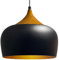 bamyum Kreis Pendelleuchte Esstisch Holzgemustert Schwarz Gold Ø30 cm, Hängelampe Esstisch Holzgemustert, Skandinavisch Pendelleuchte Vintage, Küchenlampe Hangend Vintage, Hängelampe Schwarz Gold